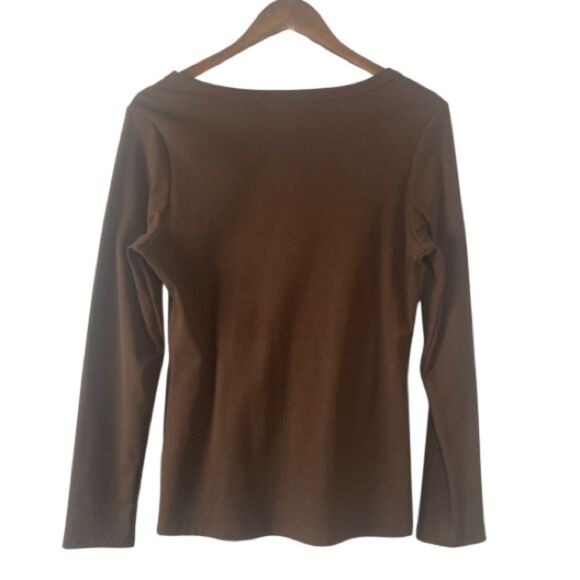 AUTOMET Brown Long Sleeve Women's Top / XL - Picture 2 of 9